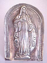 Sterling Virgin Plaque