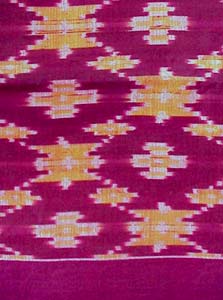 Cambodian Silk Ikat Detail