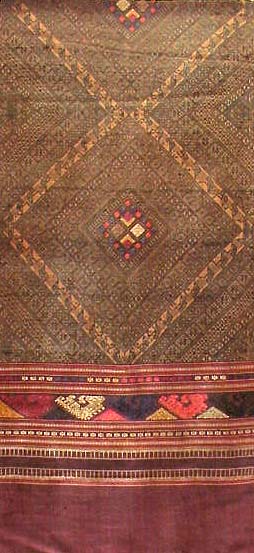 Silk Embroidered Laotian Textile